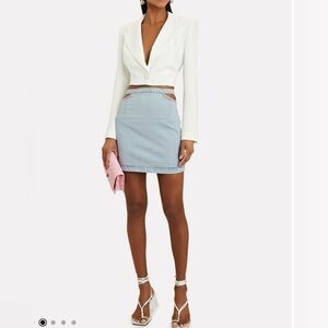 We Wore What Cut Out Denim Skirt Sz S